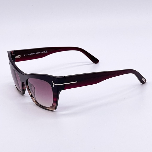 NEW TOM FORD KASIA TF459 71F WOMEN’S CAT EYE SUNGLASSES FT0459/S BURGUNDY - Picture 6 of 10